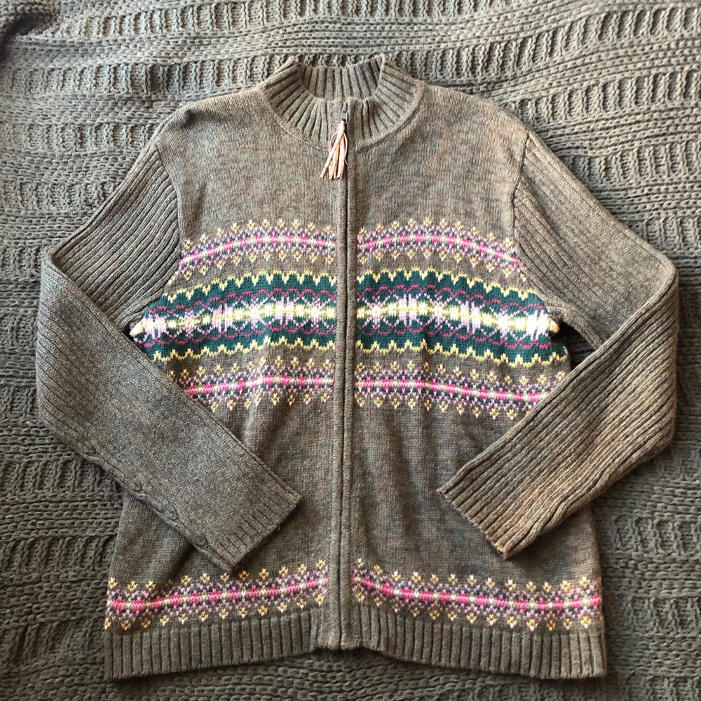 Green knit jacket